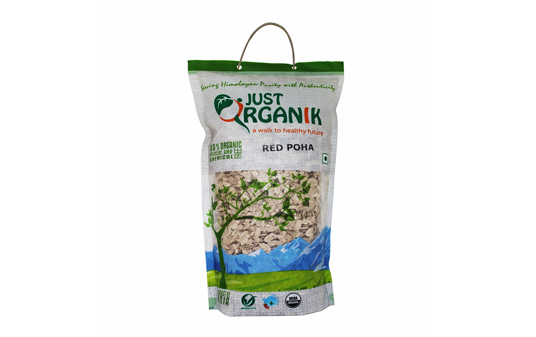 Just Organik Red Poha   Pack  500 grams